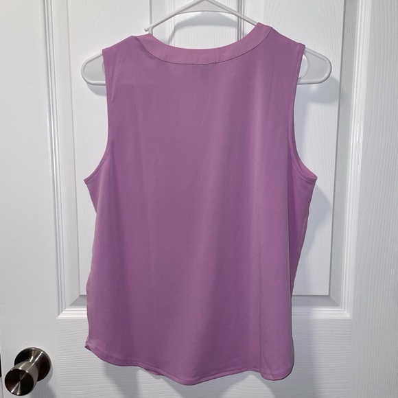 Ann Taylor Petite Mixed Media Pleat Front Top - Picture 8 of 8